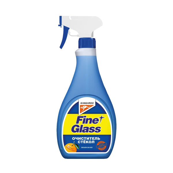 KANGAROO Fine glass - очиститель стекол ароматизированный (500 мл), апельсин (б/салф.), 320122  #1