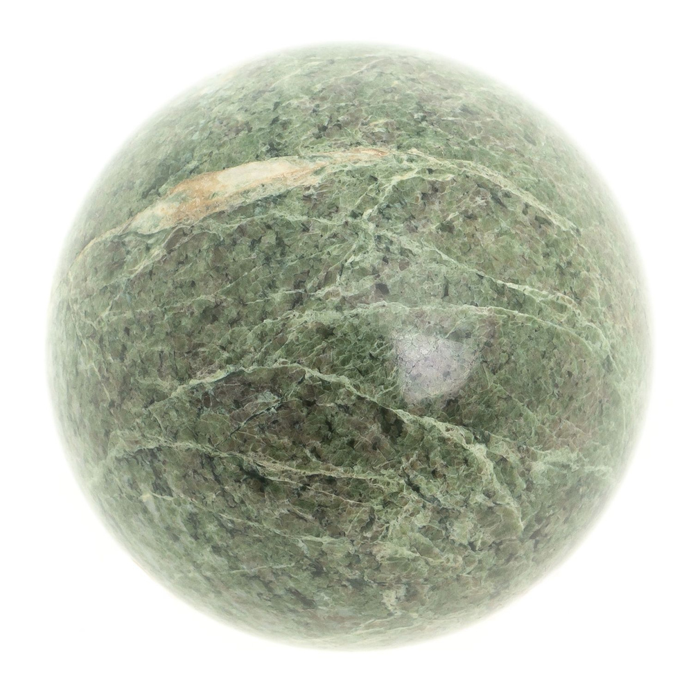 Шар из камня жадеит 6,5 см / шар декоративный / шар для медитаций / каменный шарик / сувенир из камня #1