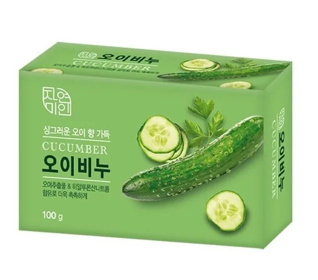 MUKUNGHWA Набор мыла туалетного огуречное Moisture Cucumber Soap, 100 г x 4 шт  #1