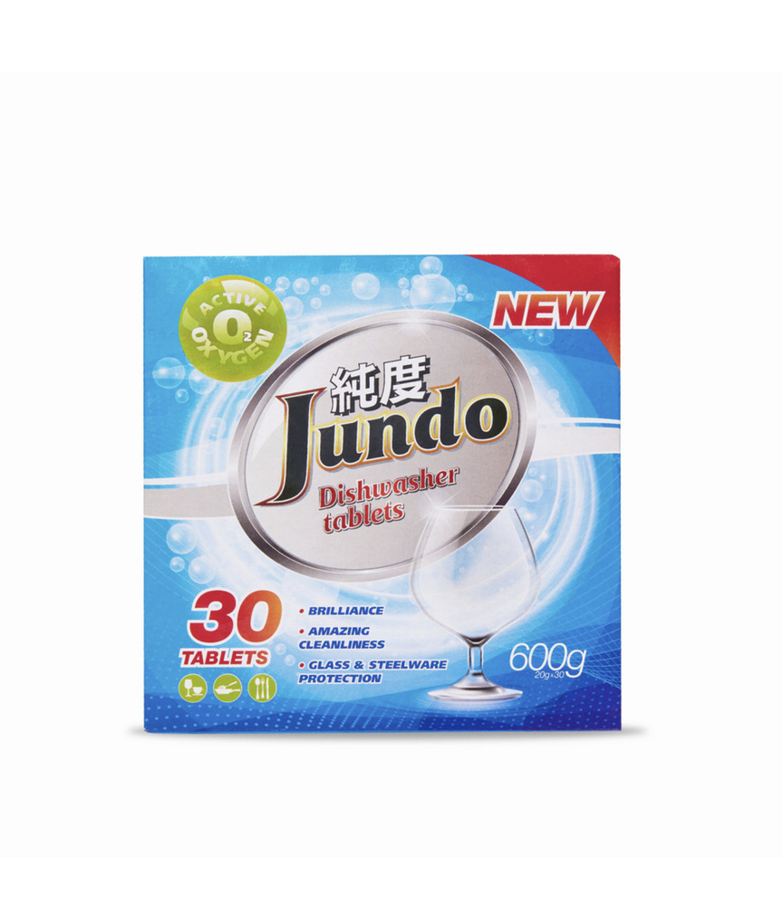 Таблетки для посудомоечных машин Jundo Active Oxygen 3 в 1, 30 шт #1