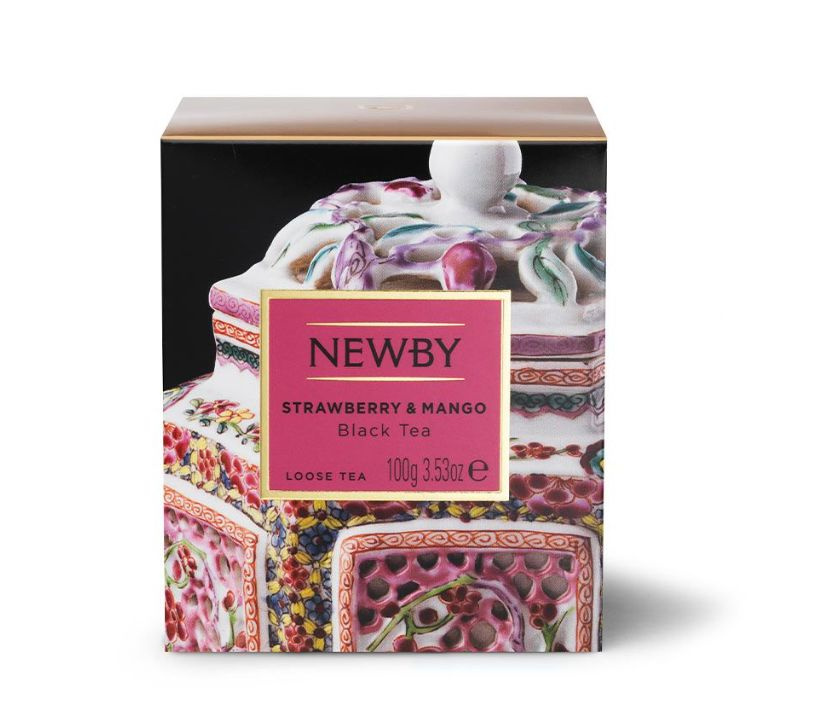 Чай "Newby" черный "Mango-strawberry" 100 грамм. #1