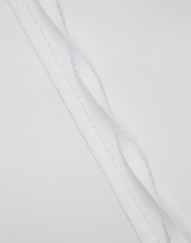 Резинка отделочная с фестоном Lauma цвет Белый (001) 10 мм, 10м  #1