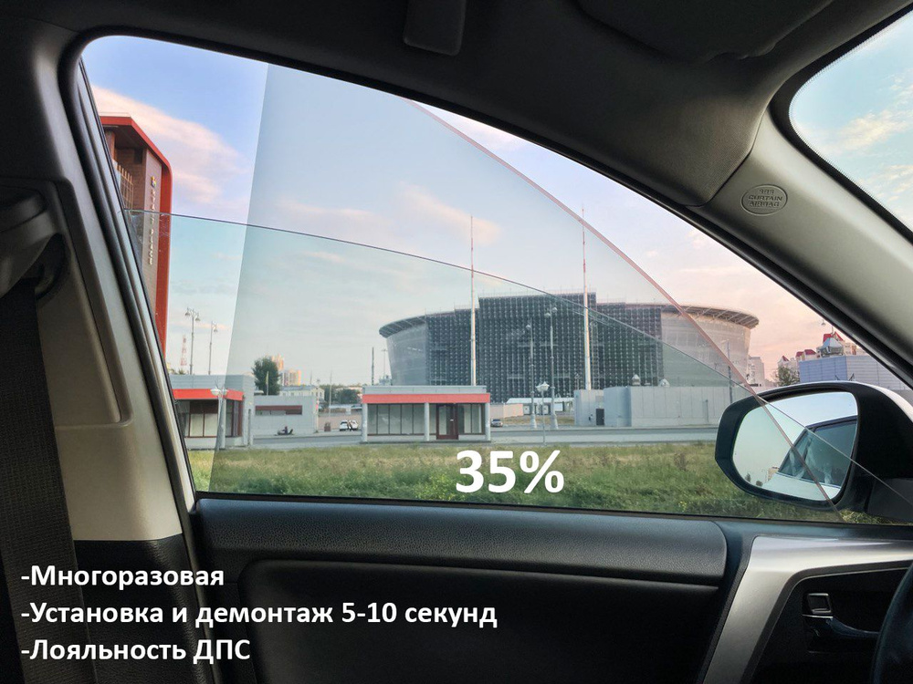 Съемная тонировка для передних стекол авто Peugeot 206 (1998-2012) / Жесткая тонировка, защитный экран #1