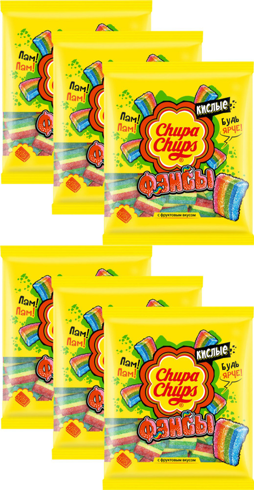 Мармелад Chupa Chups Фансы жевательный, комплект: 6 упаковок по 150 г  #1