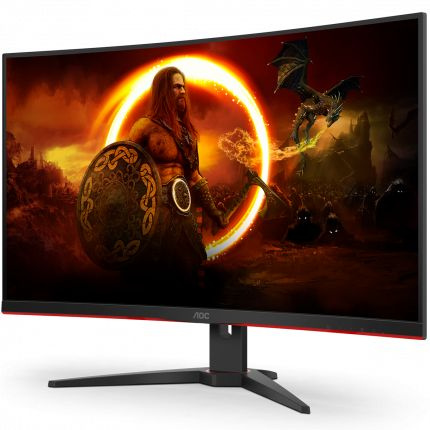 AOC 31.5" Монитор C32G2ZE/BK, черный, красный #1