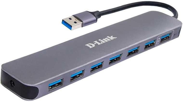 Концентратор USB 3.0 D-Link DUB-1370/B2A 7 x USB 3.0 черный #1