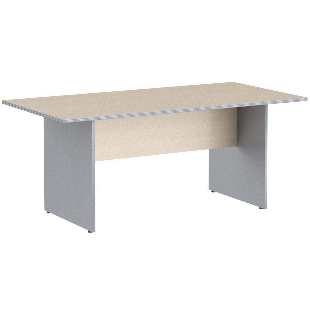 Офисный стол для переговоров / письменный стол SKYLAND IMAGO ПРГ-2, клен/металлик, 180х90х75.5 см  #1