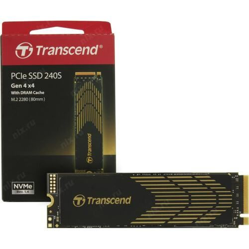 Transcend 500 ГБ Внутренний SSD-диск Жесткий диск SSD 500GB Transcend TS500GMTE240S M2 PCIe (Жесткий #1