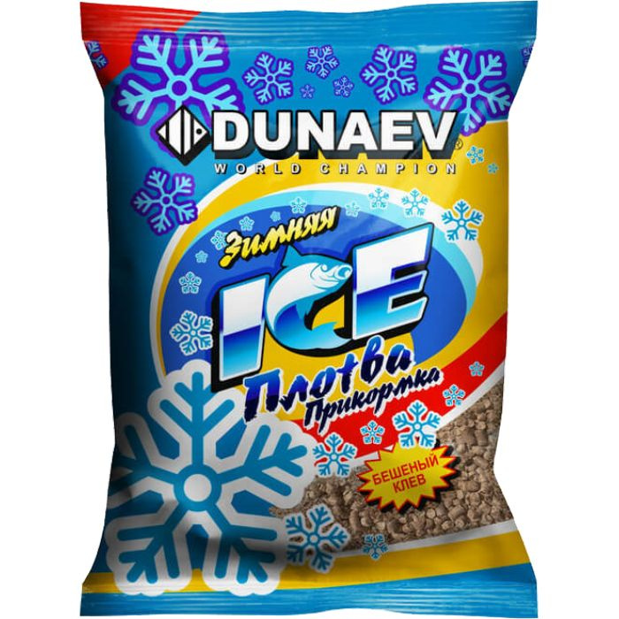 Прикормка натуральная зимняя Dunaev ICE КЛАССИКА гранулы Плотва 0.75 кг / Принадлежности для рыбалки #1