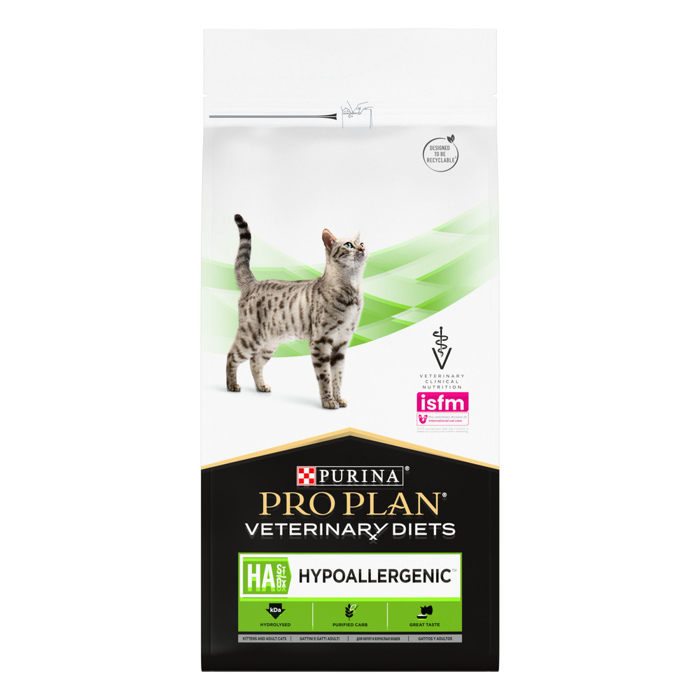 Сухой корм для кошек Pro Plan Veterinary Diets Hypoallergenic при пищевой непереносимости 1,3 кг  #1