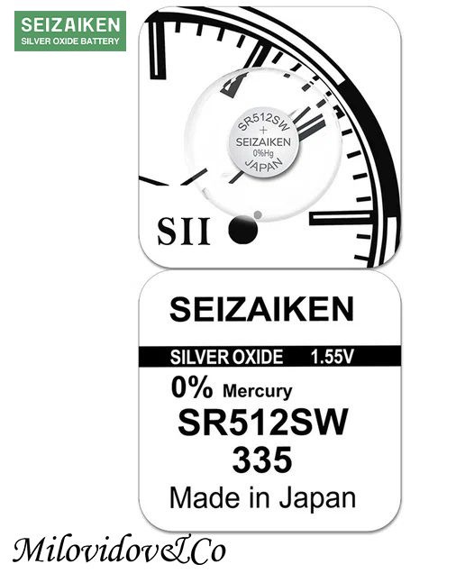 seizaiken Батарейка 335 (SR512), Оксид-серебряный тип, 1,55 В, 1 шт #1