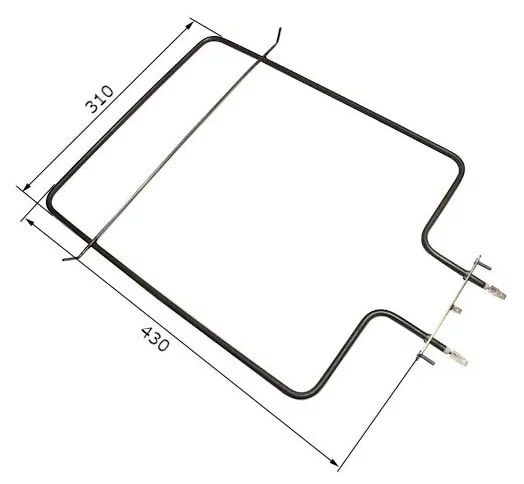 ТЭН духовки Лысьва 800w, П-образная, верхняя, нержавеющая, 01041343, 4067112, TDL402-01  #1