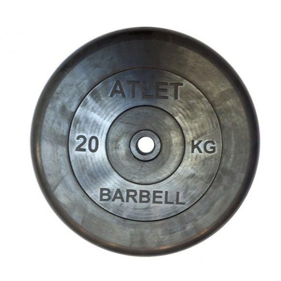 Диск обрезиненный для штанги MB Barbell MB-AtletB26-20 #1