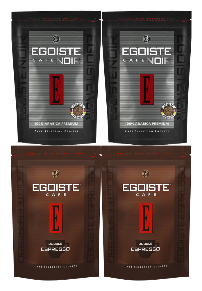 Кофе растворимый EGOISTE набор (Noir + Double Espresso), 70г х 4шт #1