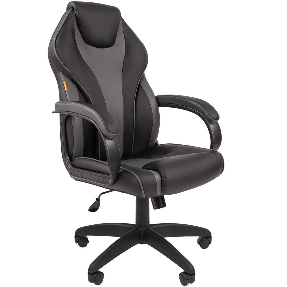 Игровое компьютерное кресло CHAIRMAN 299, экокожа, черный/серый  #1