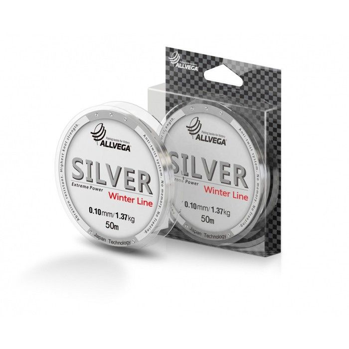 Леска монофильная "Silver" 50м 0,10мм, 1,37кг #1