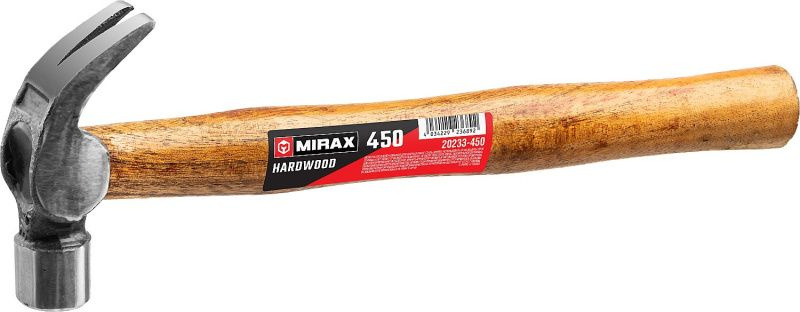 Молоток строительный, гвоздодер MIRAX 450 г, кованый #1