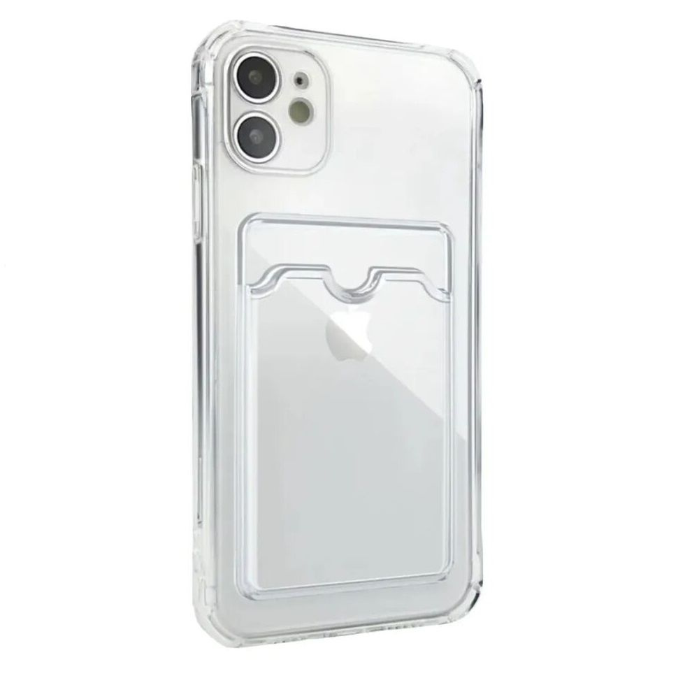 Чехол для Apple iPhone 11 Zibelino Silicone Card Holder прозрачный #1