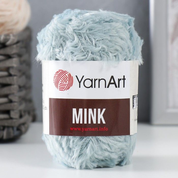 Пряжа для вязания YarnArt "Mink" 100% полиамид 75м/50гр, 348 светлая бирюза  #1