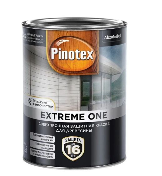 Пропитка декоративная для защиты древесины Pinotex Extreme One база BC полуматовая 0,85 л  #1