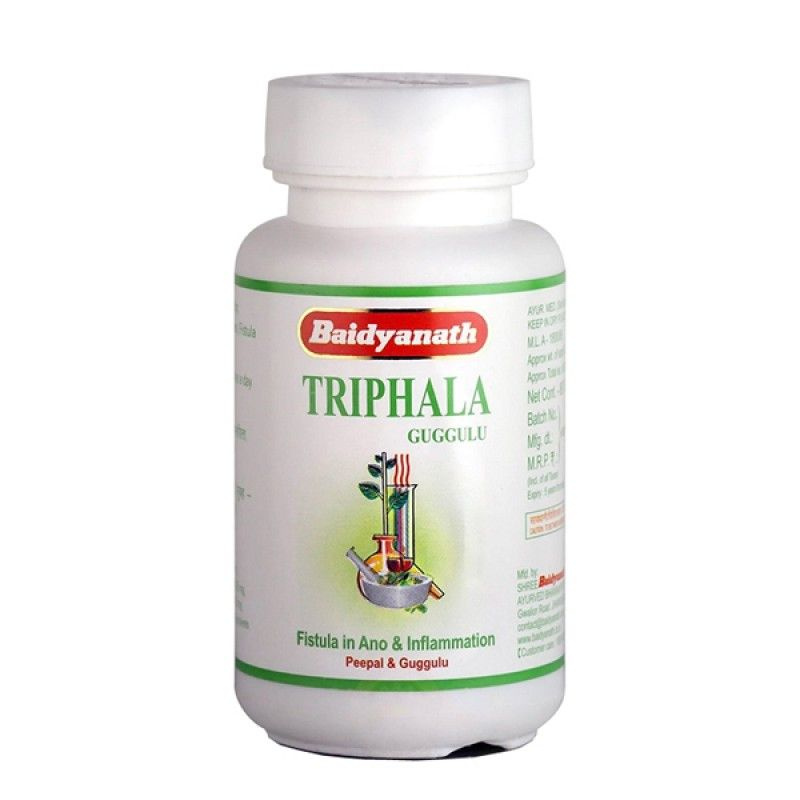 Трифала Гуггул Байдианат (Triphala Guggulu Baidyanath), 80 таблеток #1