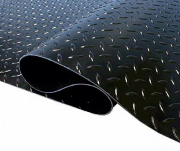 Резиновая рулонная дорожка Rubber Matting 0,6x3,5м h3 мм "Елка" (черная)  #1