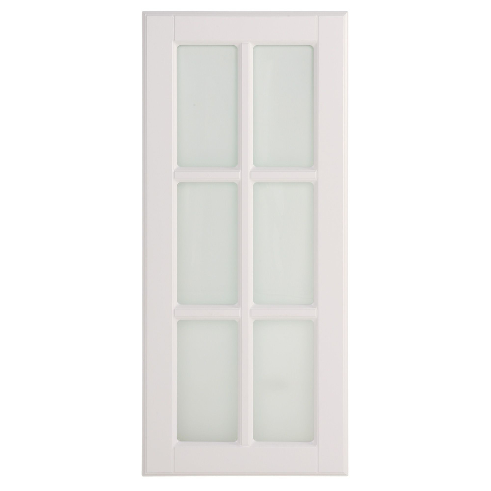 Фасад кухонный со стеклом Beneli ЛЕДА, белый, 40х92см, 1 шт #1