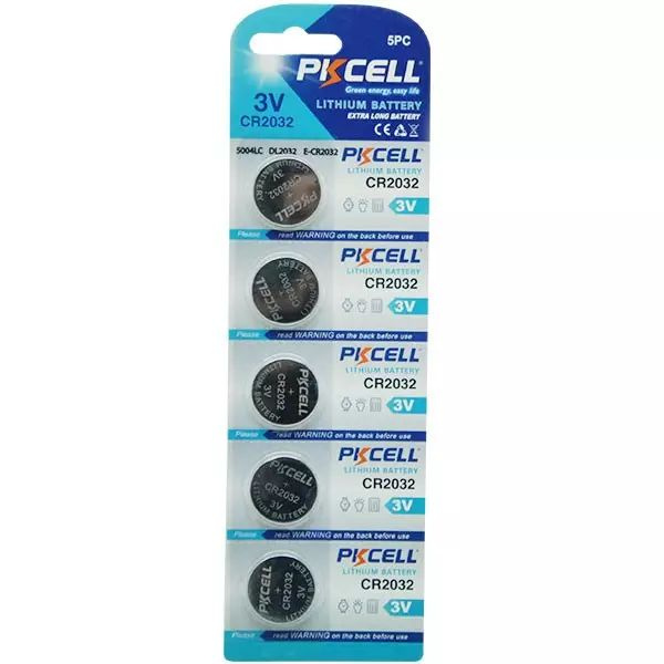 Литиевая батарейка PKCELL тип CR2032 3V Lithium Battery (5 штук) #1