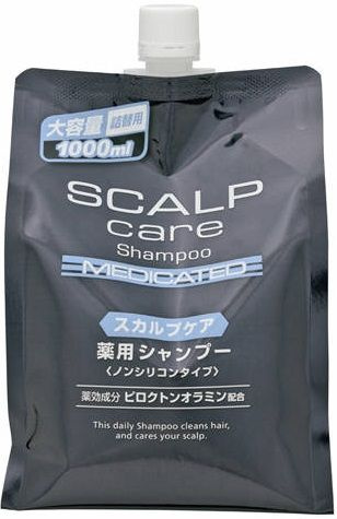 Kumano Scalp Care Medicated Шампунь лечебный для ухода за кожей головы, сменный блок с крышкой - 1000 #1