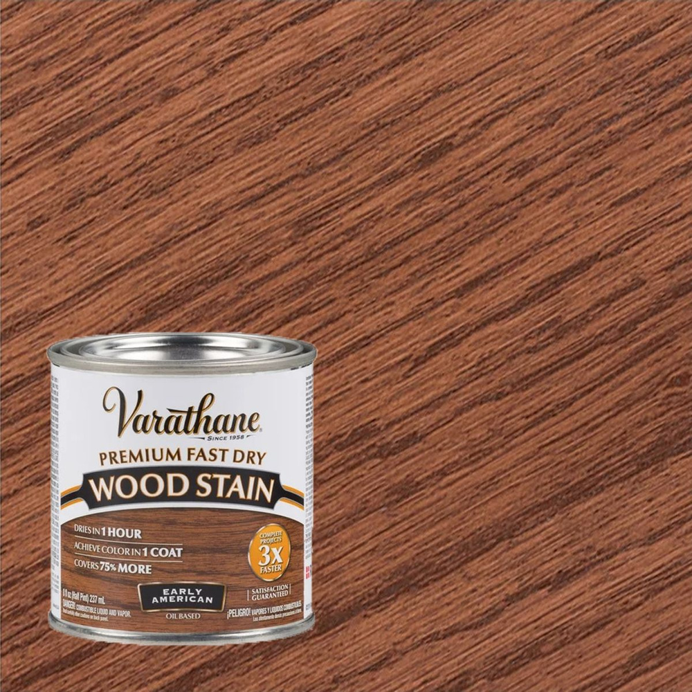 Масло для дерева Varathane Fast Dry Wood Stain 0.236 л., Ранняя Америка Early American  #1