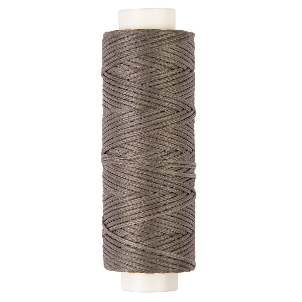 VLC-001 Нитки для пошива кожи вощёные плетёные плоские 0.8 мм №007 серый  #1