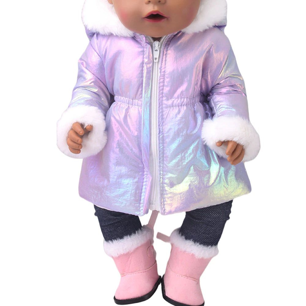 Одежда для кукол 38-43 см. Пальто (куртка удлиненная с капюшоном) + брюки  #1