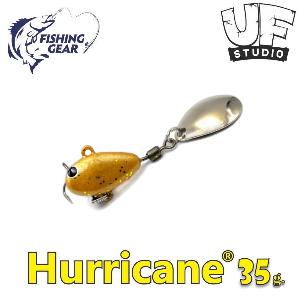 Тейл-спиннер HURRICANE UF STUDIO 35 гр. Gold Glitter #1