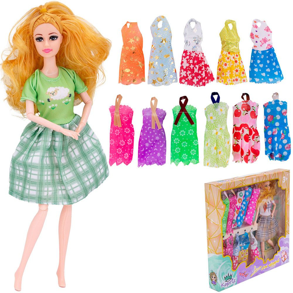 Кукла Мой гардероб с набором платьев #1