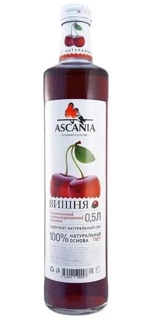 Газированный натуральный лимонад Ascania (Аскания), стекло, 0,5 л х 12 шт  #1