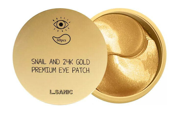 Гидрогелевые патчи муцин улитки и золото, 60 шт L.SANIC Snail 24K Gold Premium eye patch  #1
