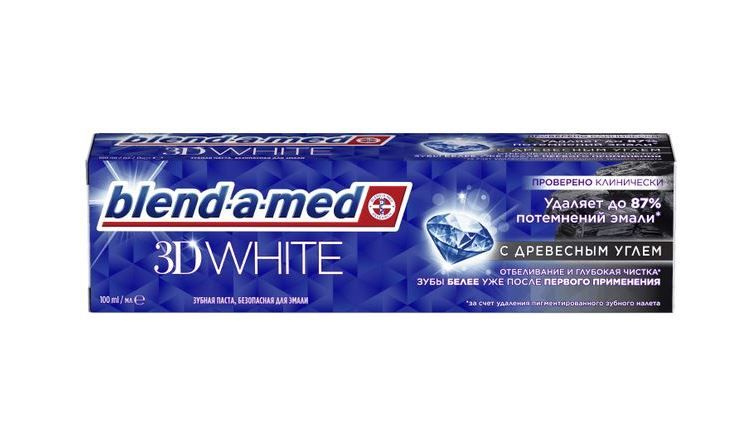 Blend-a-med Зубная паста 3D White Отбеливание и глубокая чистка, Древесный Уголь, 100 мл  #1