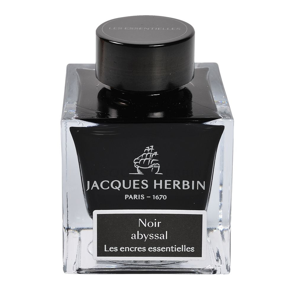 Чернила в банке Herbin Prestige, 50 мл, Noir abyssal Бездонный черный #1