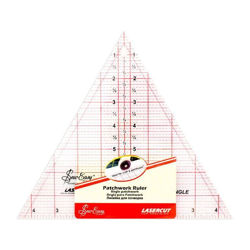 Линейка-треугольник портновская, с углом 60 градусов, дюймы, прозрачная, 1 упаковка  #1