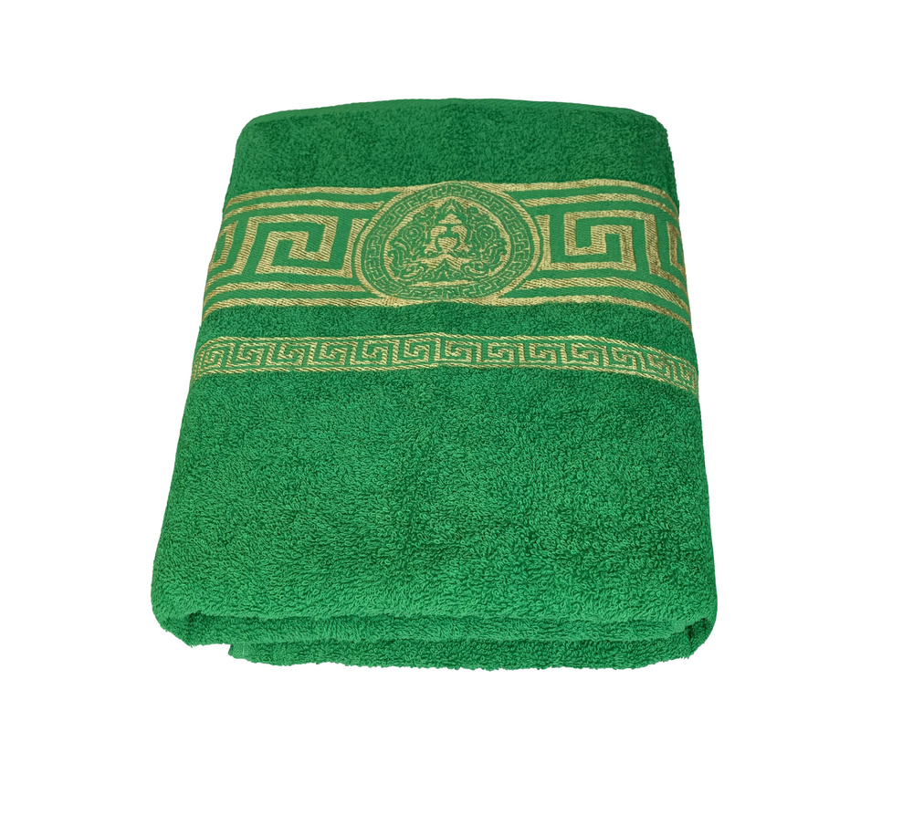 Полотенце для ванной Вышневолоцкий текстиль, Хлопок, 70x130 см, зеленый  #1