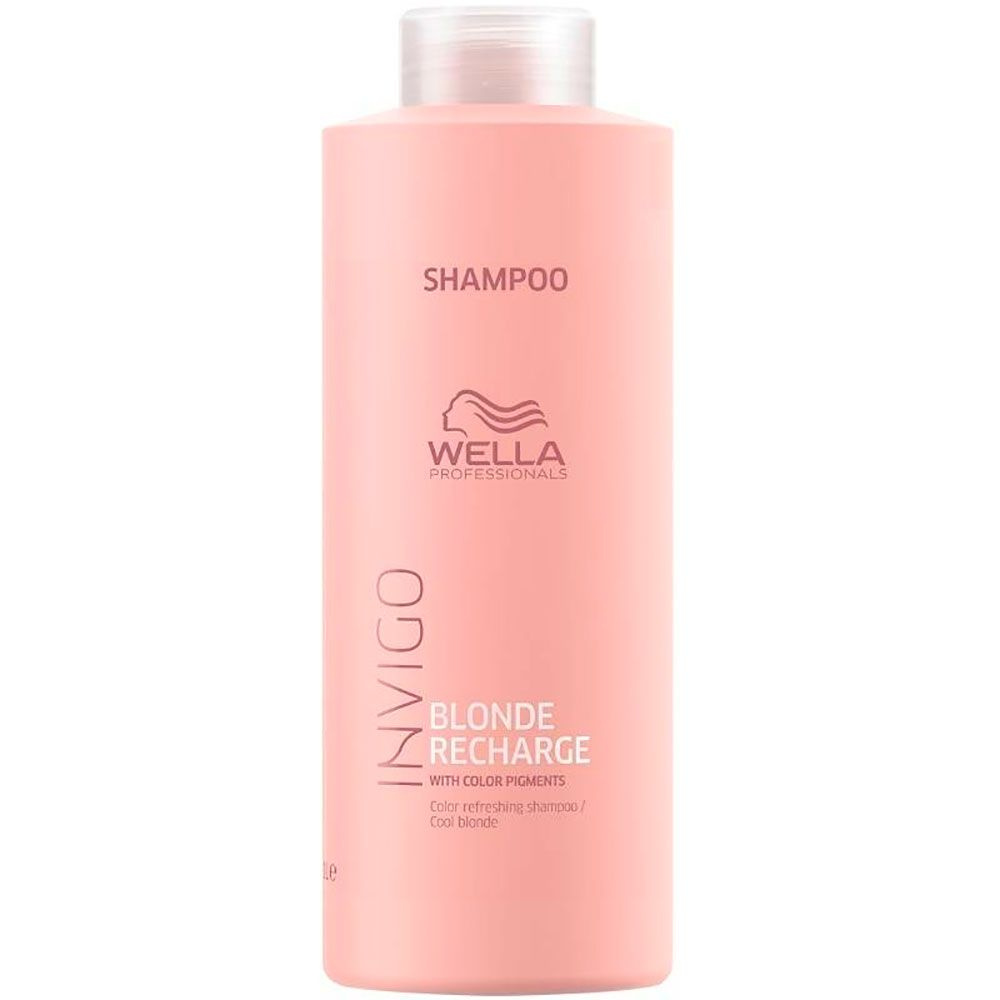 Шампунь-нейтрализатор желтизны для холодных светлых оттенков WELLA INVIGO BLONDE RECHARGE, 1000 мл  #1