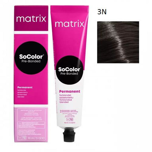 Крем краска MATRIX SoColor Pre-Bonded 3N, 90 мл #1