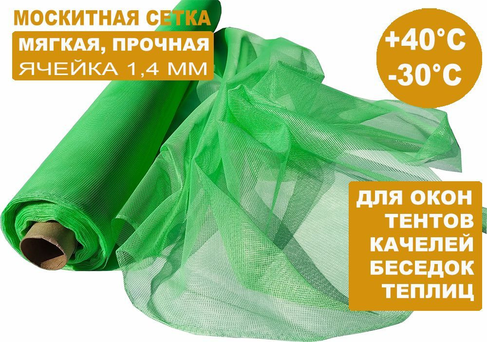 Москитная сетка БЕТЕКС зеленая 1,5 х 5 м #1