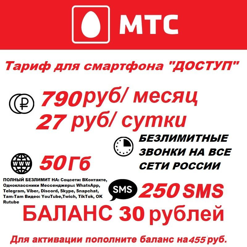 Подобные тарифы других операторов