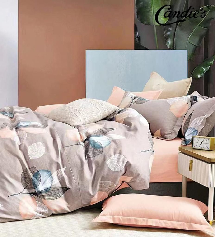 Home Textile Комплект постельного белья, Сатин, Евро, наволочки 50x70, 70x70  #1