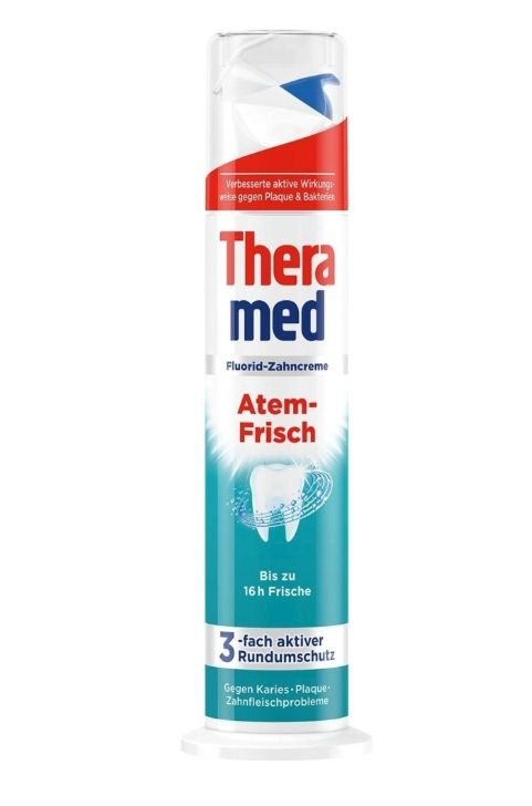 Thera-Med Зубная паста Atem-Frisch свежесть на 16ч от кариеса и болезни десен Зеленая  #1