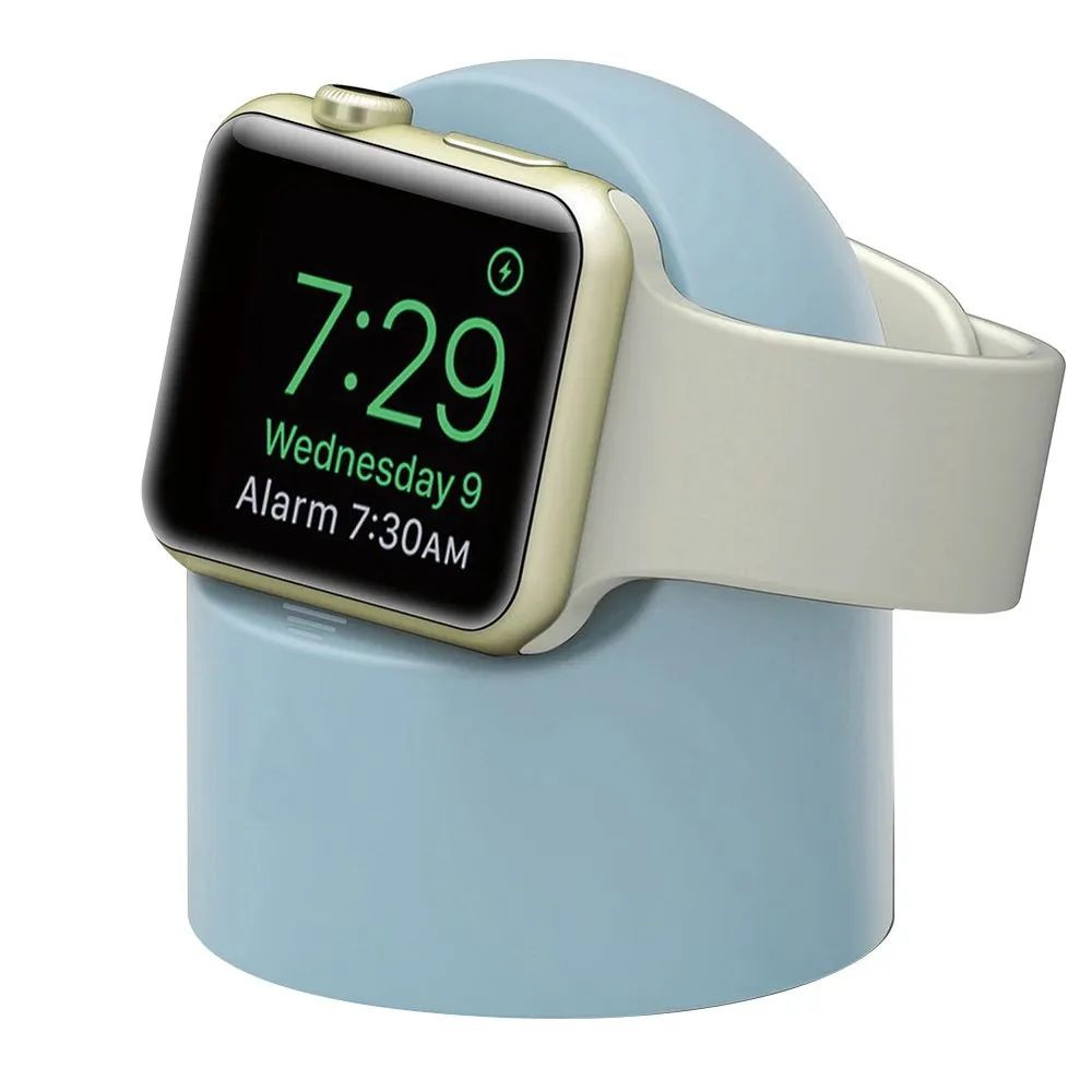 Удобная подставка для Apple Watch, голубая #1