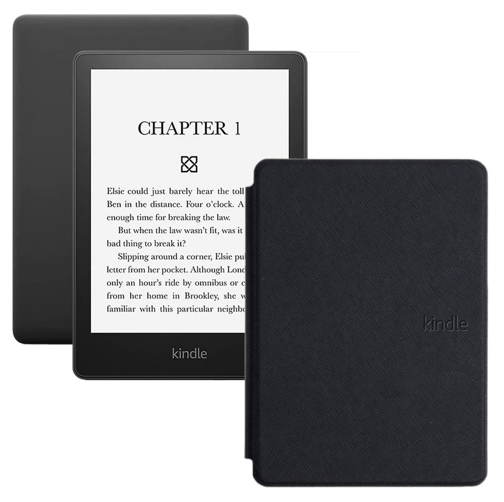 Amazon Kindle 6.8" Электронная книга PaperWhite 5 11-th gen 16Gb SO + обложка, черный матовый  #1