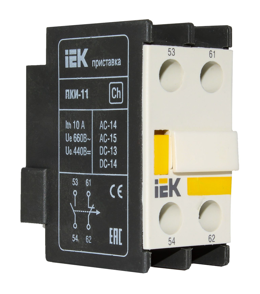 Аксессуар для контактора IEK Приставка ПКИ-11 дополнительные контакты ...