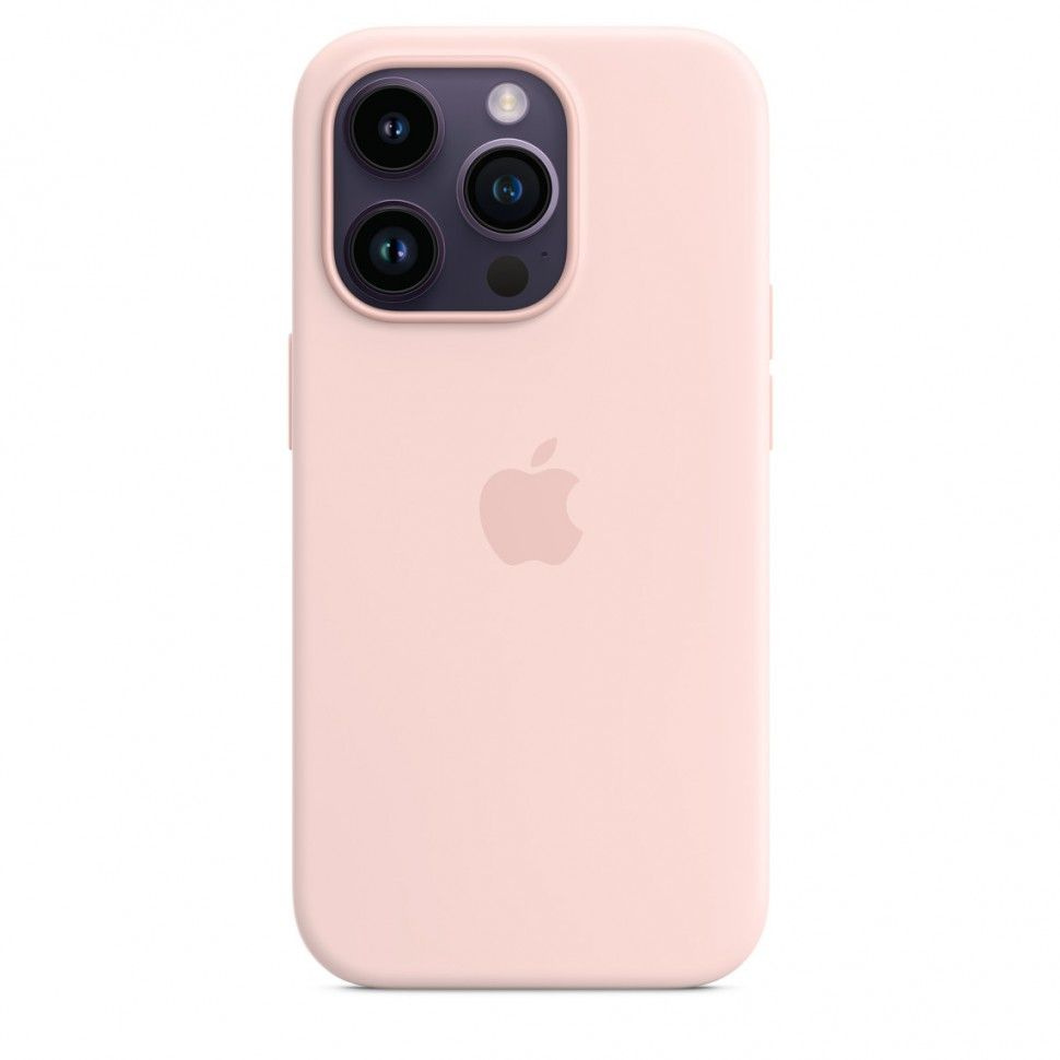 Чехол накладка для iPhone 14 Pro Max Silicone Case MagSafe Chalk Pink #1